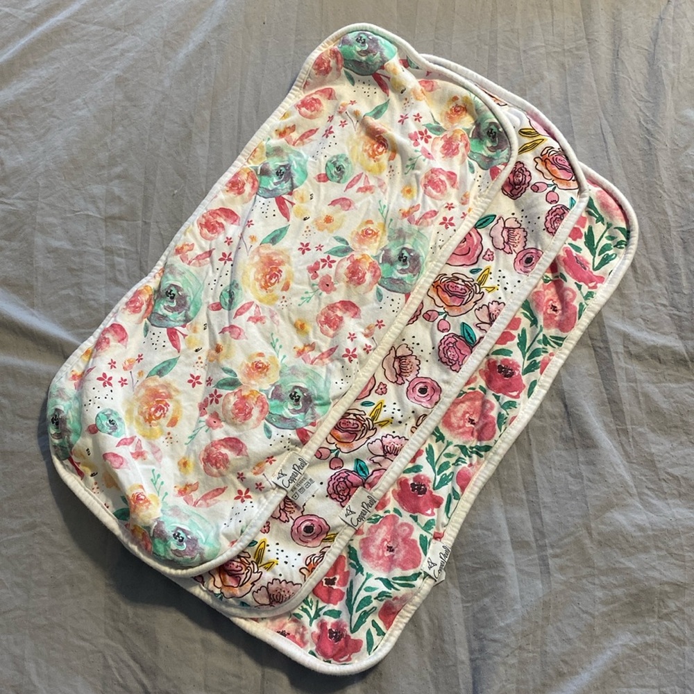 Copper Pearl Premium Burp Cloths - Bloom (set of 3)